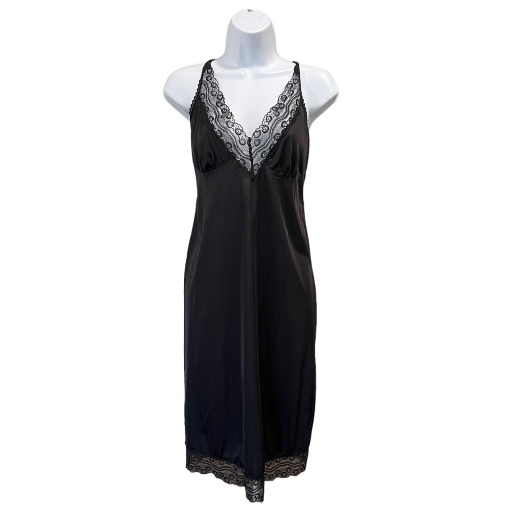 Femipant Nylon Black Lace Sleepwear Dress Women’s One Size